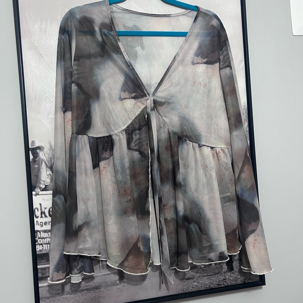 Elegant Sheer Top NWOT sz 2x